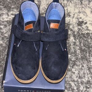 Tommy Hilfiger Michael Velcro Navy Blue Suede Bootie